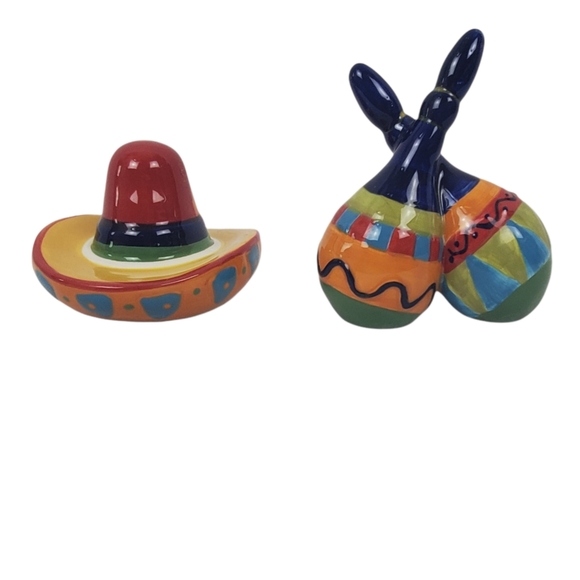 Dining Mexican Sombrero And Maracas Salt And Pepper Shaker Set